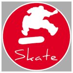 Skate acrobatique - 10cm - sticker / autocollant