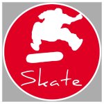 Skate acrobatique - 20cm - sticker / autocollant