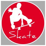 Skate style - 5cm - sticker / autocollant