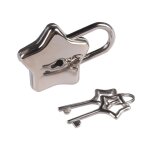 Sliver etoile en forme de cadenas 2 pour jeu de cl�s mini petit sac de serrure charme party favor
