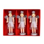 Small angels nutcracker collectible wooden puppet wine cabinets decorations