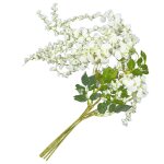 Soie artificielle glycine vigne rotin soie suspendu fleur dcor de mariage, 6 pices, (blanc)