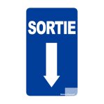 Sortie fl�che vers le bas (25x15cm) - sticker / autocollant