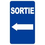 Sortie fl�che vers gauche (15x9cm) - sticker / autocollant