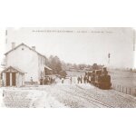 St amand en puisaye - cpm - la gare - arrive du train - reproduction de carte ancienne - ref. 011 032 ...