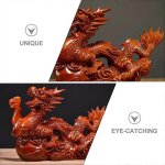 Statue de dragon chinois 2024 figurine de dragon en bois du zodiaque chinois mini statue de dragon chinois ...
