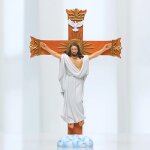 Statue religieuse jésus mur croix résine artisanat cadeau de pâques pour la collection Statue religieuse jésus mur croix résine artisanat cadeau de pâques pour la collection