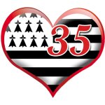 Sticker / autocollant : coeur breton 35 - 20x23cm - sticker / autocollant