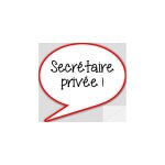 Stickers / autocollant secr�taire priv�e - 15x13, 5cm