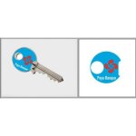 Sticker cl� basque croix lauburu adh�sif autocollant - taille : triangle