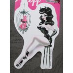 Sticker diablesse sbrune sur tabouret autocollant lapin