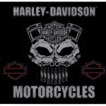Sticker harley davidson crane piston noir argent paillette