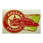 Sticker kustom graphics 10. 5x6. 5 cm marron et vert coup� top chopp� bigdaddyjo autocollant
