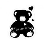 Sticker personnalisable mon nounours logo num�ro7785 - taille : 25 cm - couleur : turquoise