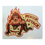 Sticker pin up attack en bas rsille 10x8cm bigdaddyjo autocollant