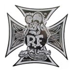 Sticker rat fink croix de malte pinstriping 13x13cm autocollant Sticker rat fink croix de malte pinstriping 13x13cm autocollant