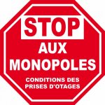 Monopoles stop (10x10cm) - sticker / autocollant Monopoles stop (10x10cm) - sticker / autocollant