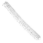 Strass pompon chane frange marie applique garniture cristal vtements sac dcorationsilver