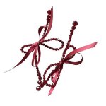 Style coren exagrer grand ruban cristal bowknot pompon oreille bijoux pour cadeau