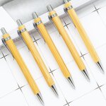 Stylos a bille en bambou a haute durabilité, ecriture fluide, avec clip, 10 pièces Stylos a bille en bambou a haute durabilité, ecriture fluide, avec clip, 10 pièces