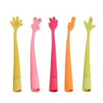 Stylos a bille en plastique pour enfants - lot de 5, confortables, flexibles, parfaits pour l'�criture ...