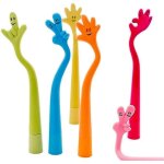 Stylo a bille pliable pliage main geste stylo a bille libre de plier mignon dessin anim silicone geste ...