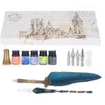 Stylo de calligraphie ensemble stylo plume plume dencre de verre avec plume remplaable ecriture bote ...
