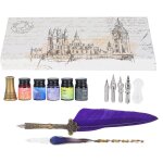 Stylo de calligraphie ensemble stylo plume plume d'encre de verre avec plume remplaable ecriture bote ...