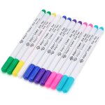 Stylos effa�ables a l'eau 7 couleurs - ensemble de 12 marqueurs solubles dans l'eau pour couture, broderie, ...
