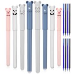 Stylos effaables en forme d'animaux pour enfants - lot de 8 avec recharges, design amusant pour les ...