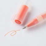 Stylo a encre gel multicolore, pointe de 1 mm, corps rond (orange, 0, 38 mm)