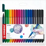 Stylo feutre - etui carton x 18 feutres d'criture pointe moyenne 0, 8 mm - coloris intenses
