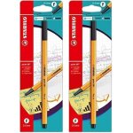 Stylo feutre pointe fine point 88 - blister x 1 stylo feutre - noir (lot de 2)