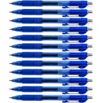 Stylo gel bleu 12 pices - stylo a bille automatique avec recharge remplaable