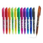 Stylos gel effaables - 12 stylos effaables a chaud pour tissu, stylo a bille a bille a pointe fine ...