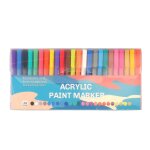 Stylos de peinture acrylique 24 couleurs imperm�able a l'eau soft tip gouache marqueurs de peinture pour ...