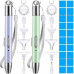 Stylo de peinture diamant avec lumire, outil de peinture diamant 5d a faire soi - mme, avec 20 pices ...