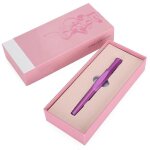 Stylo plume elgant color alliage d'aluminium fine plume violet stylo rose bote d'criture cadeaux