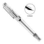 Stylo plume a piston transparent stylo a encre claire ef f nib extra fin grande capacit ecriture transparent ...