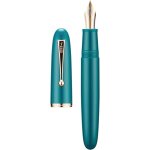 Stylo plume a pointe moyenne, corps en acrylique bleu lac avec clip dor, grande taille, lake blue - ...