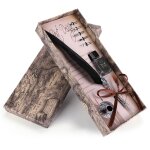 Stylo plume retro classique, stylo plume, coffret cadeau pour noel, saint - valentin, noir