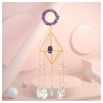 Suncatchers - pendentif carillon eolien en cristal color 3d pour dcoration murale bricolage violet