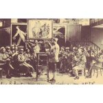 Sur le front - une seance de cinema au 118 e t - redition d'une carte postale ancienne - ref 002 354 ...