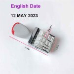 Tampon encreur en caoutchouc rglable pour licence d'entreprise, tampon de date mignon, agenda, ecole, ...