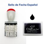 Tampon encreur en caoutchouc rglable pour licence d'entreprise, tampon de date mignon, agenda, ecole, ...