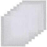 Tampons en toile 8 pcs rectangle blanc pour bricolage broderie