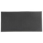 Tapis de barre de service en caoutchouc pvc noir imperm�able a l'eau pour le placement du verre (petit ...