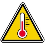 Sensible a la temp�rature (20x18. 2cm) - sticker / autocollant