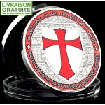 Les templiers chevaliers - pi�ce m�daille comm�morative plaqu�e argent (r�f 7)
