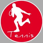 Tennis 2 - 20cm - sticker / autocollant